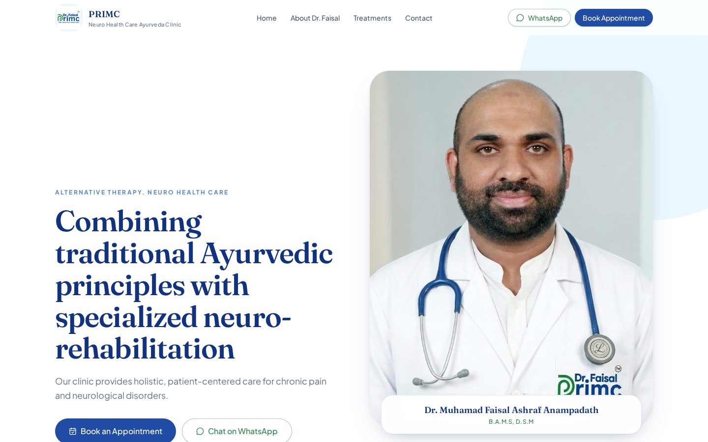 Homepage of Dr. Faisal